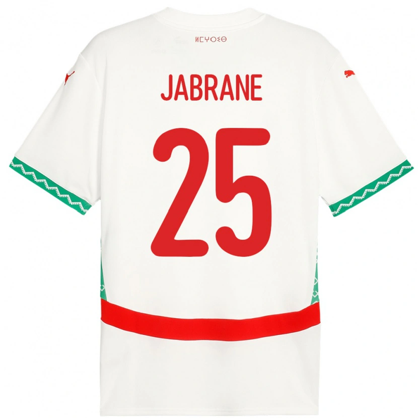 Danxen Damen Marokko Yahya Jabrane #25 Weiß Auswärtstrikot Trikot 24-26 T-Shirt Schweiz