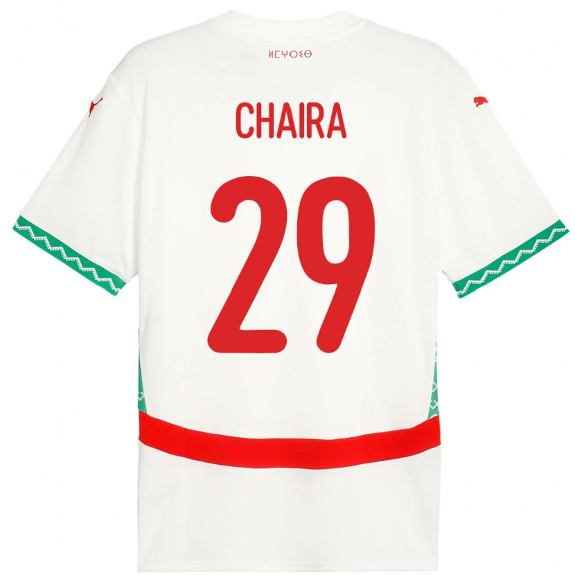 Danxen Damen Marokko Ilyas Chaira #29 Weiß Auswärtstrikot Trikot 24-26 T-Shirt Schweiz