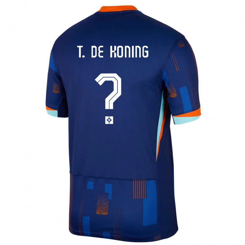 Danxen Damen Niederlande Tim De Koning #0 Blau Auswärtstrikot Trikot 24-26 T-Shirt Schweiz