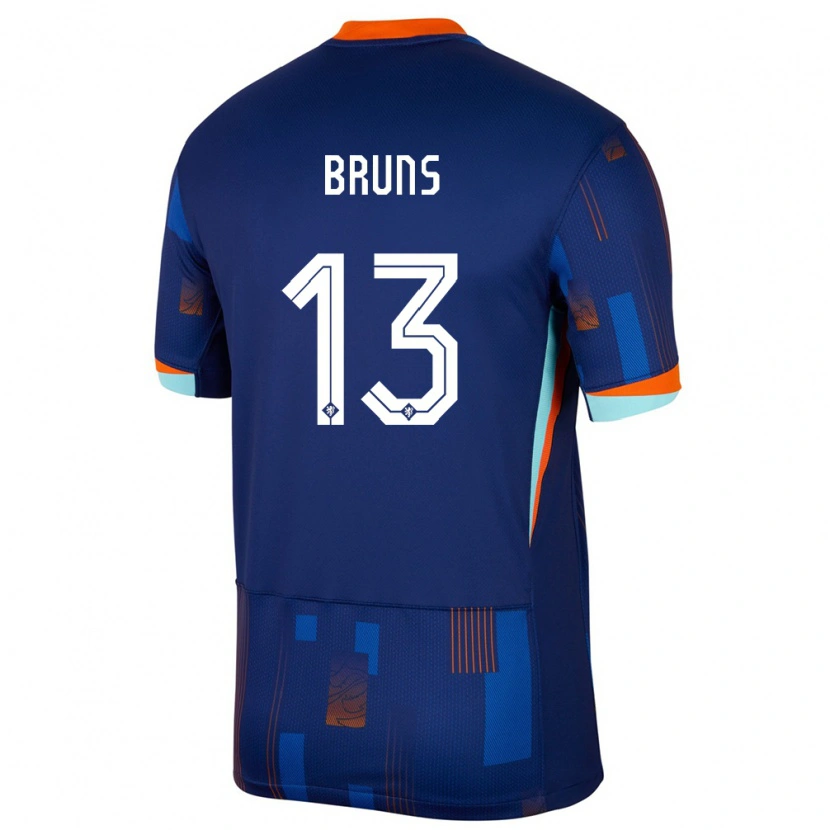 Danxen Damen Niederlande Max Bruns #13 Blau Auswärtstrikot Trikot 24-26 T-Shirt Schweiz