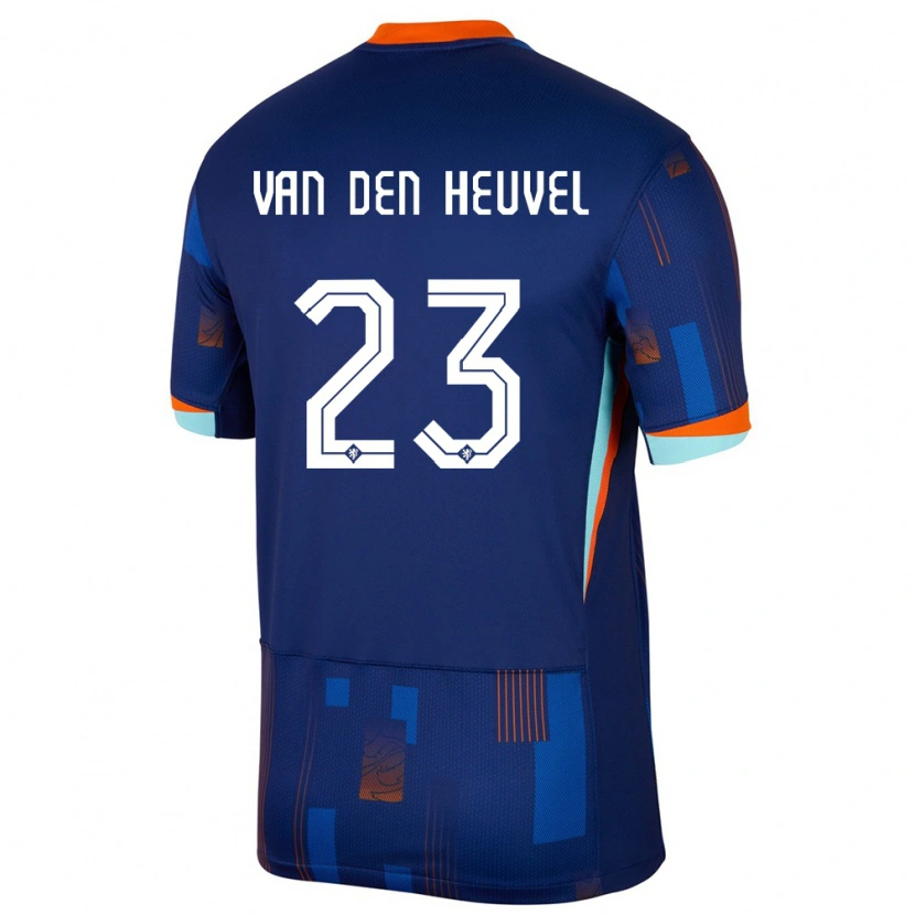 Danxen Damen Niederlande Dani Van Den Heuvel #23 Blau Auswärtstrikot Trikot 24-26 T-Shirt Schweiz