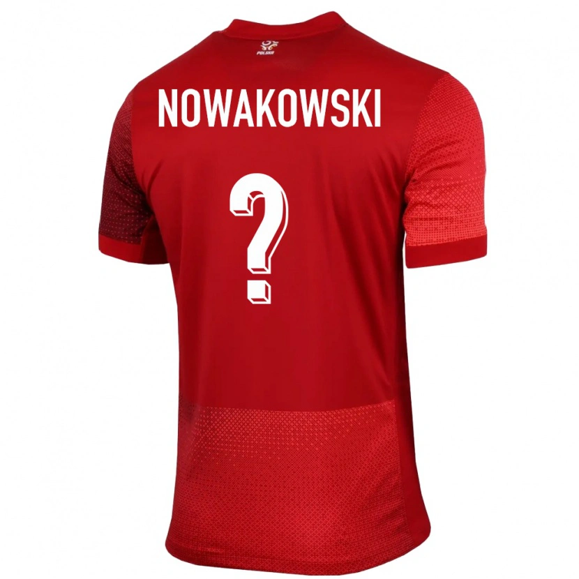 Danxen Damen Polen Kacper Nowakowski #0 Rot Auswärtstrikot Trikot 24-26 T-Shirt Schweiz