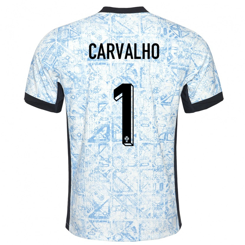 Danxen Damen Portugal João Carvalho #1 Cremeblau Auswärtstrikot Trikot 24-26 T-Shirt Schweiz