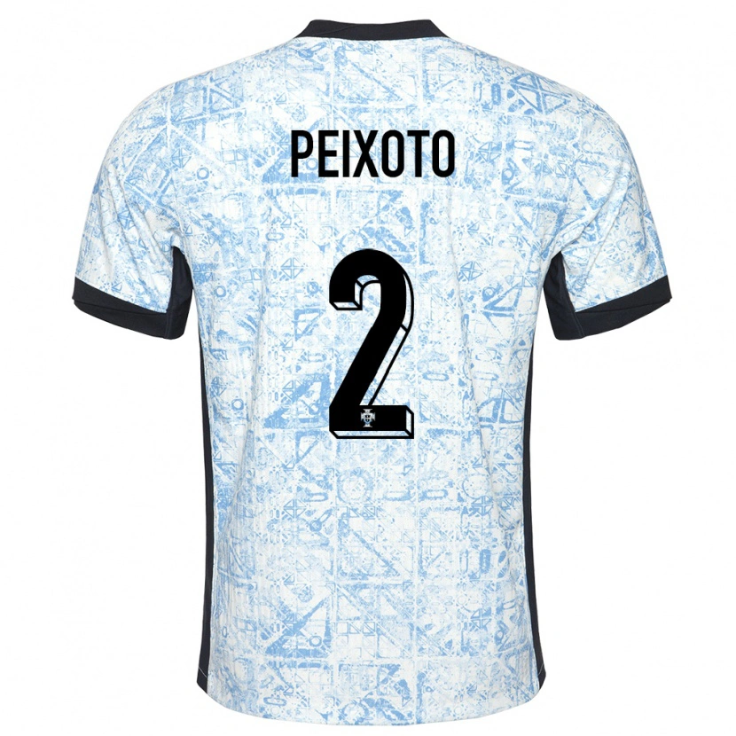 Danxen Damen Portugal Guilherme Peixoto #2 Cremeblau Auswärtstrikot Trikot 24-26 T-Shirt Schweiz