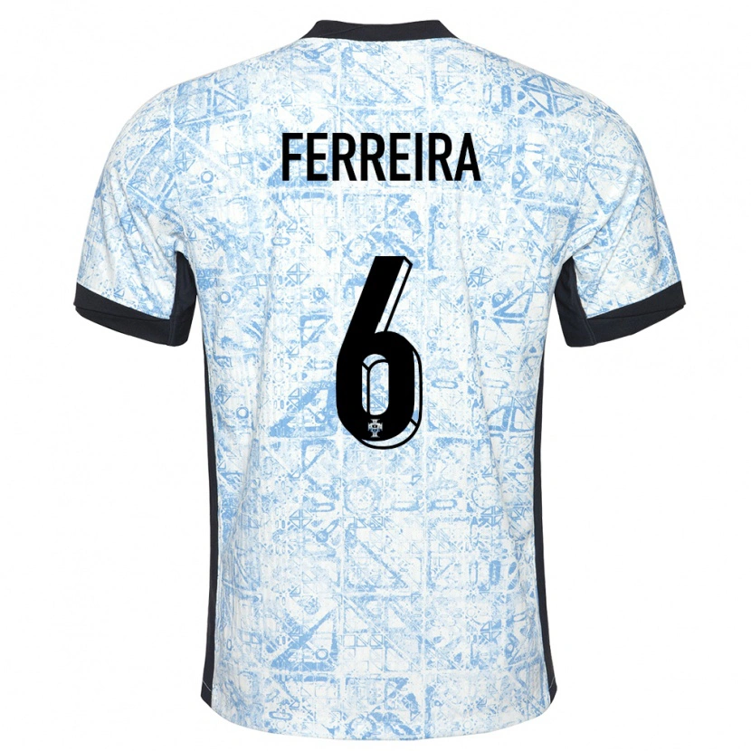 Danxen Damen Portugal Martim Ferreira #6 Cremeblau Auswärtstrikot Trikot 24-26 T-Shirt Schweiz