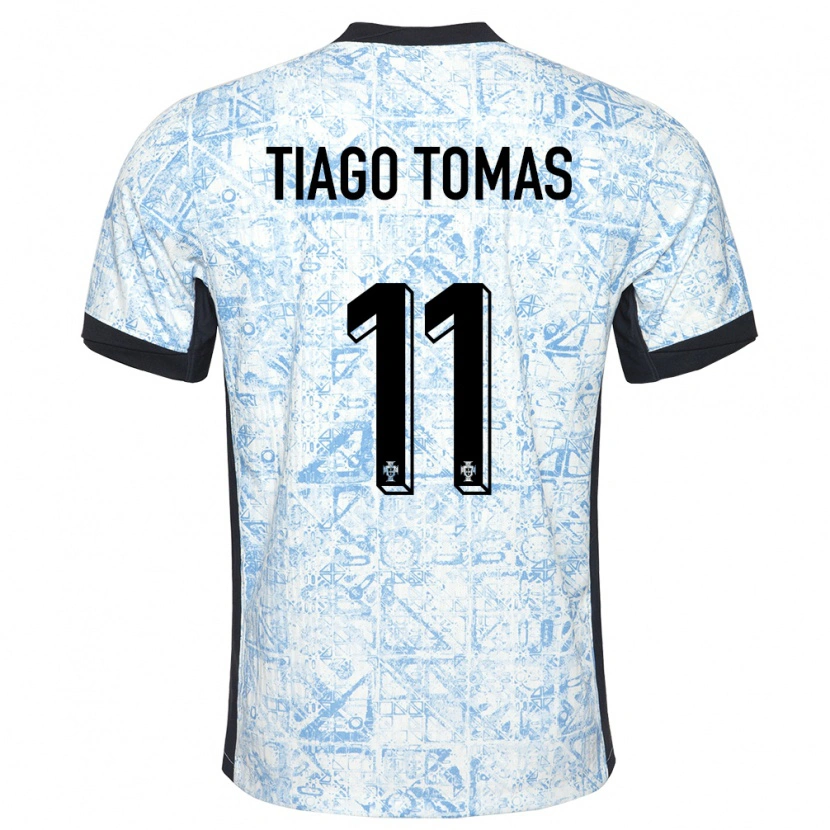 Danxen Damen Portugal Tiago Tomás #11 Cremeblau Auswärtstrikot Trikot 24-26 T-Shirt Schweiz
