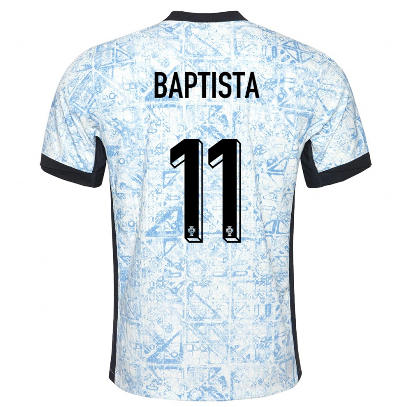 Danxen Damen Portugal Brandão Baptista #11 Cremeblau Auswärtstrikot Trikot 24-26 T-Shirt Schweiz
