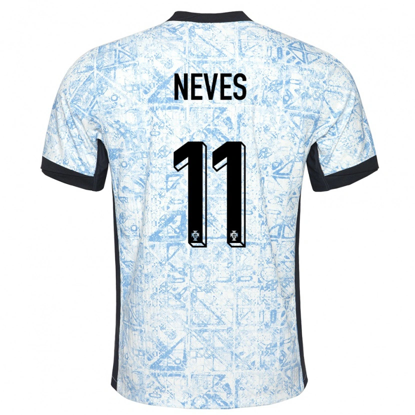 Danxen Damen Portugal Bernardo Neves #11 Cremeblau Auswärtstrikot Trikot 24-26 T-Shirt Schweiz