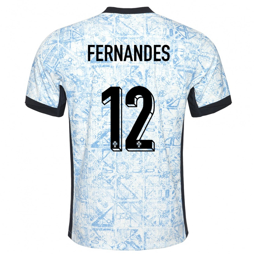 Danxen Damen Portugal Diogo Fernandes #12 Cremeblau Auswärtstrikot Trikot 24-26 T-Shirt Schweiz