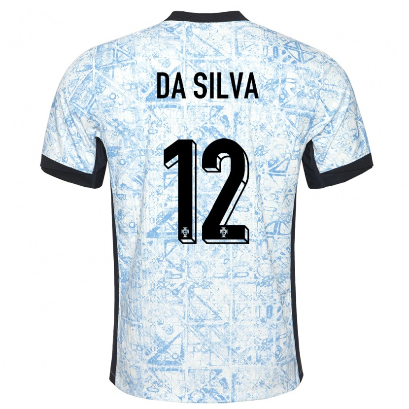 Danxen Damen Portugal Rodrigo Da Silva #12 Cremeblau Auswärtstrikot Trikot 24-26 T-Shirt Schweiz
