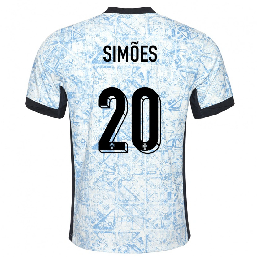 Danxen Damen Portugal Francisco Simões #20 Cremeblau Auswärtstrikot Trikot 24-26 T-Shirt Schweiz