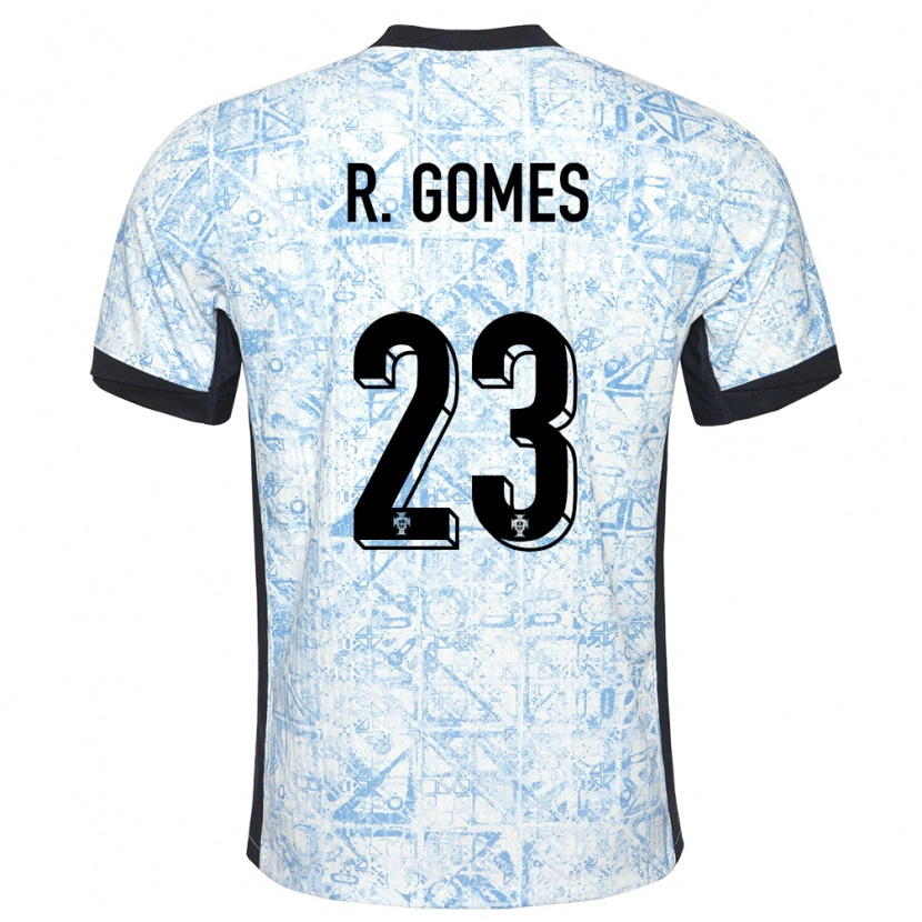 Danxen Damen Portugal Rodrigo Gomes #23 Cremeblau Auswärtstrikot Trikot 24-26 T-Shirt Schweiz