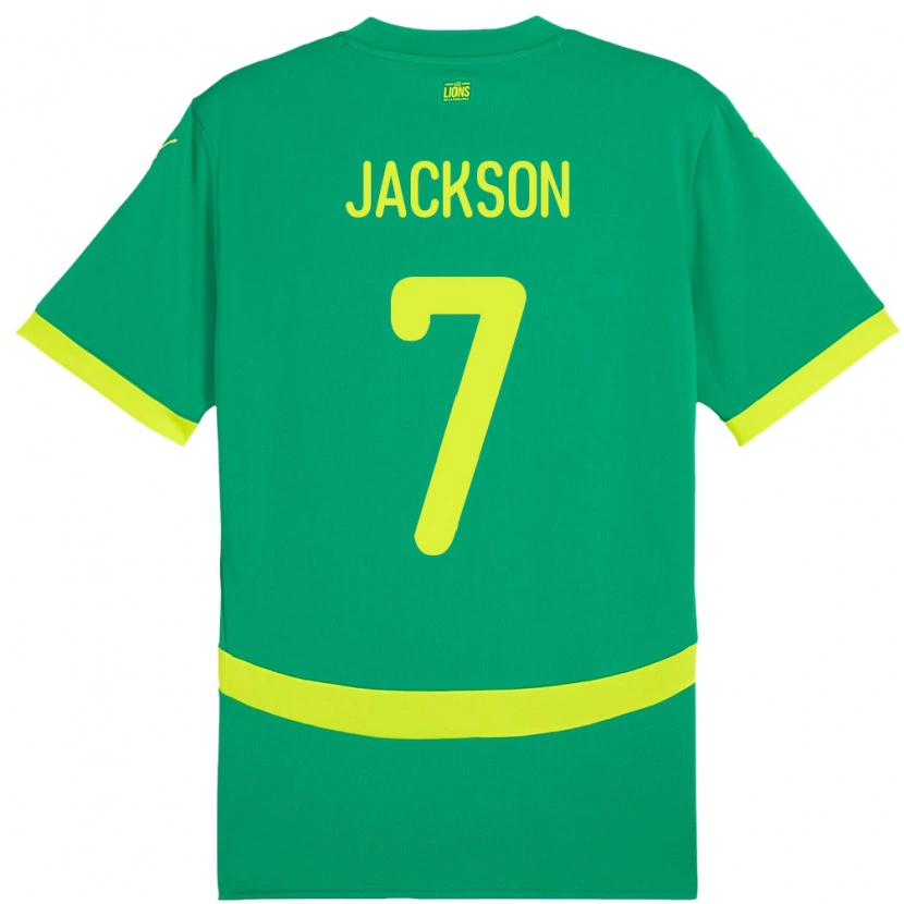 Danxen Damen Senegal Nicolas Jackson #7 Grün Auswärtstrikot Trikot 24-26 T-Shirt Schweiz