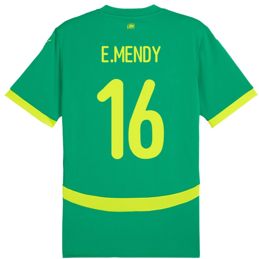 Danxen Damen Senegal Edouard Mendy #16 Grün Auswärtstrikot Trikot 24-26 T-Shirt Schweiz