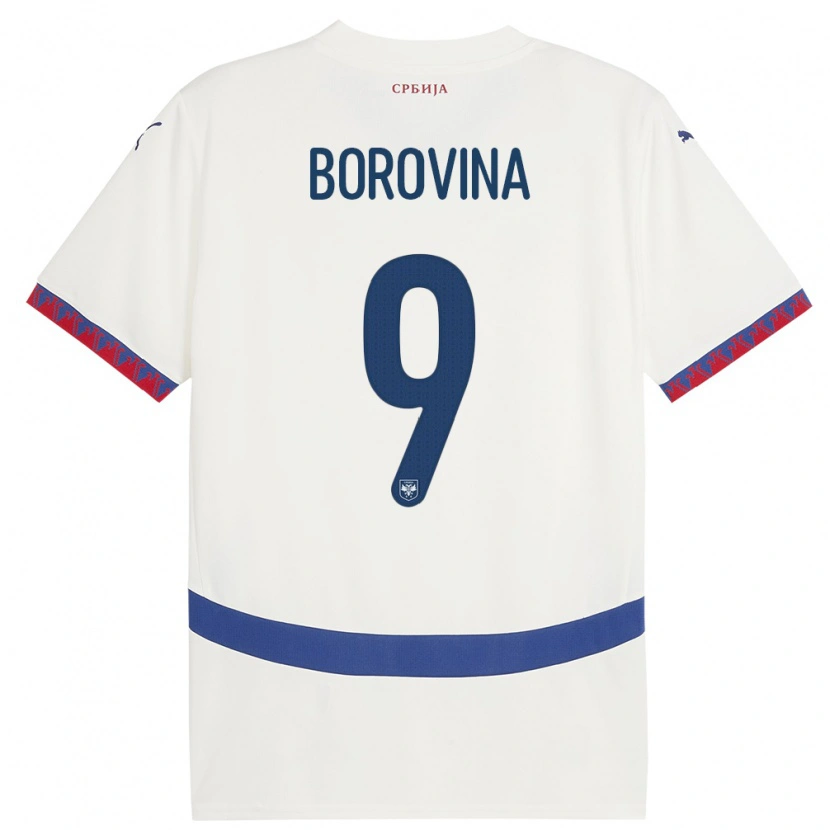 Danxen Damen Serbien Srdjan Borovina #9 Weiß Auswärtstrikot Trikot 24-26 T-Shirt Schweiz