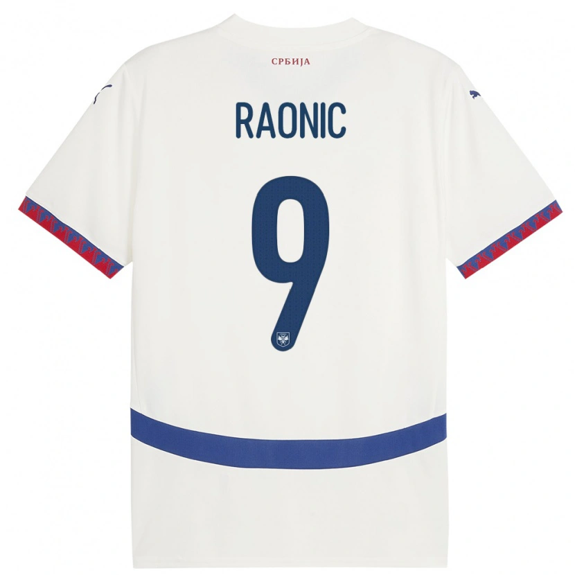 Danxen Damen Serbien Sava Raonic #9 Weiß Auswärtstrikot Trikot 24-26 T-Shirt Schweiz