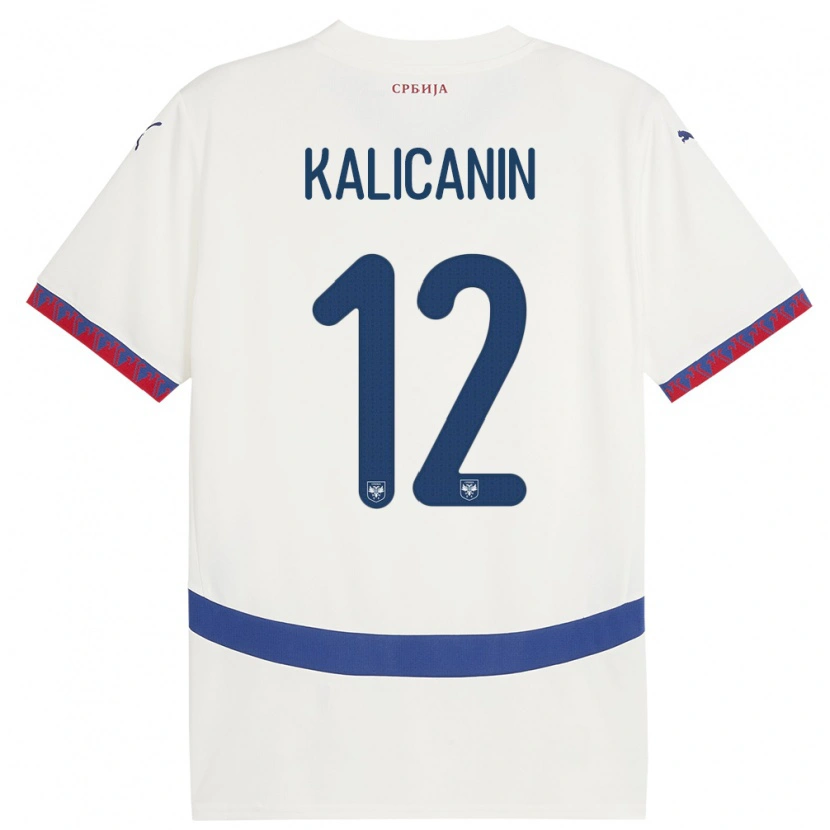 Danxen Damen Serbien Lazar Kalicanin #12 Weiß Auswärtstrikot Trikot 24-26 T-Shirt Schweiz