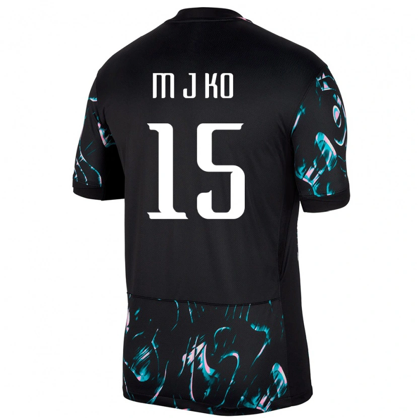 Danxen Damen Südkorea Ko Min Jung #15 Schwarz Auswärtstrikot Trikot 24-26 T-Shirt Schweiz