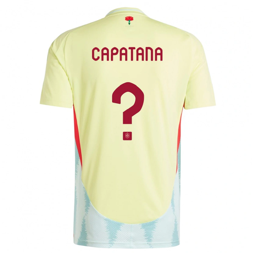 Danxen Damen Spanien Ares Capatana #0 Gelb Auswärtstrikot Trikot 24-26 T-Shirt Schweiz