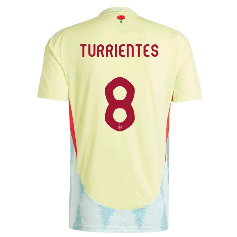 Danxen Damen Spanien Beñat Turrientes #8 Gelb Auswärtstrikot Trikot 24-26 T-Shirt Schweiz