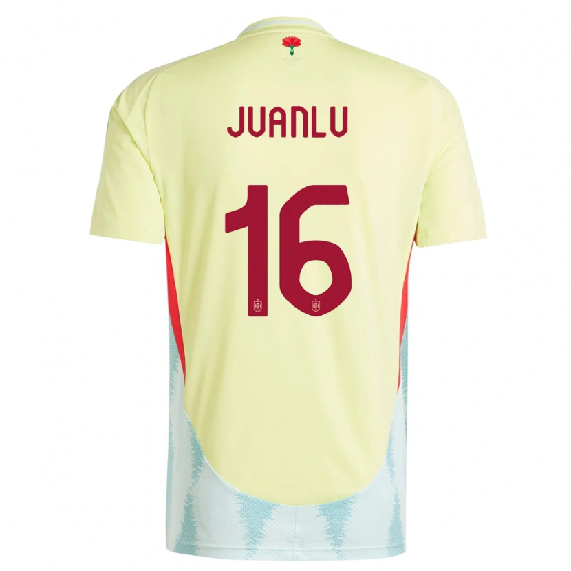 Danxen Damen Spanien Juanlu Sánchez #16 Gelb Auswärtstrikot Trikot 24-26 T-Shirt Schweiz
