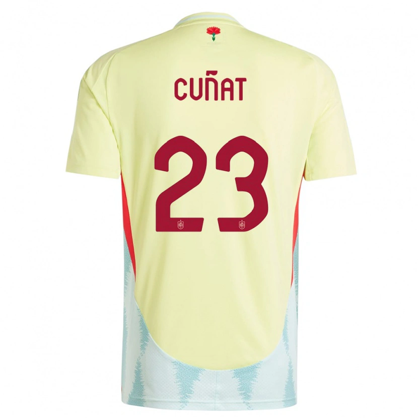 Danxen Damen Spanien Pablo Cuñat #23 Gelb Auswärtstrikot Trikot 24-26 T-Shirt Schweiz