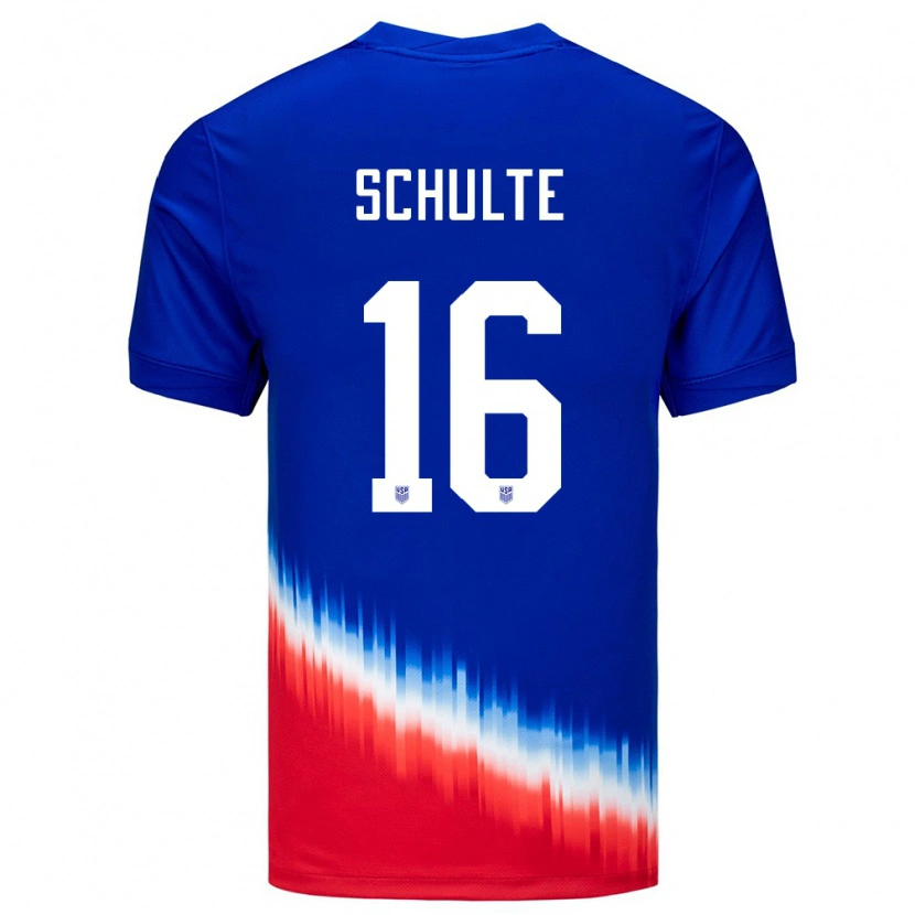 Danxen Damen Vereinigte Staaten Patrick Schulte #16 Blau Auswärtstrikot Trikot 24-26 T-Shirt Schweiz