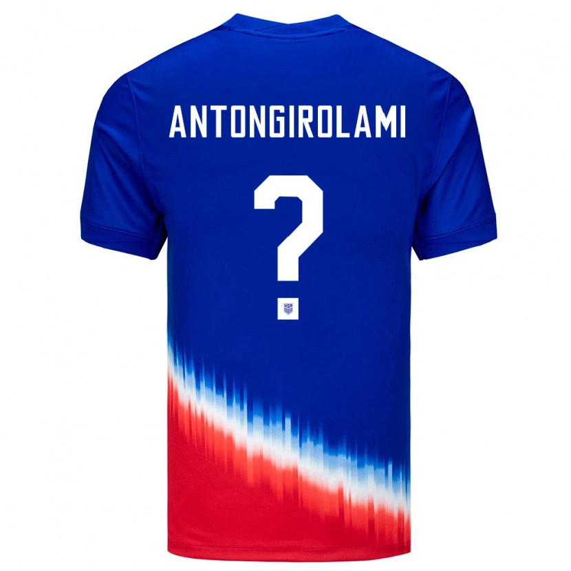 Danxen Damen Vereinigte Staaten Luca Antongirolami #0 Blau Auswärtstrikot Trikot 24-26 T-Shirt Schweiz