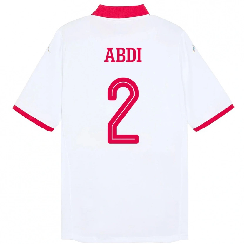 Danxen Damen Tunesien Ali Abdi #2 Weiß Auswärtstrikot Trikot 24-26 T-Shirt Schweiz