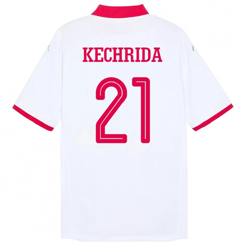 Danxen Damen Tunesien Wajdi Kechrida #21 Weiß Auswärtstrikot Trikot 24-26 T-Shirt Schweiz