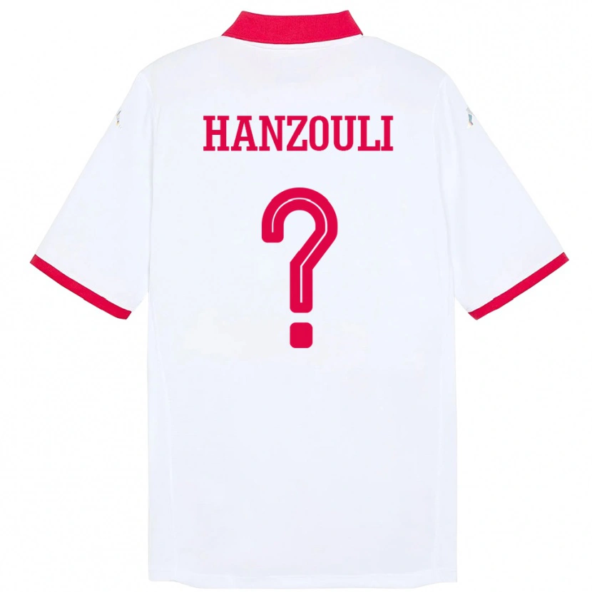 Danxen Damen Tunesien Oussema Hanzouli #0 Weiß Auswärtstrikot Trikot 24-26 T-Shirt Schweiz