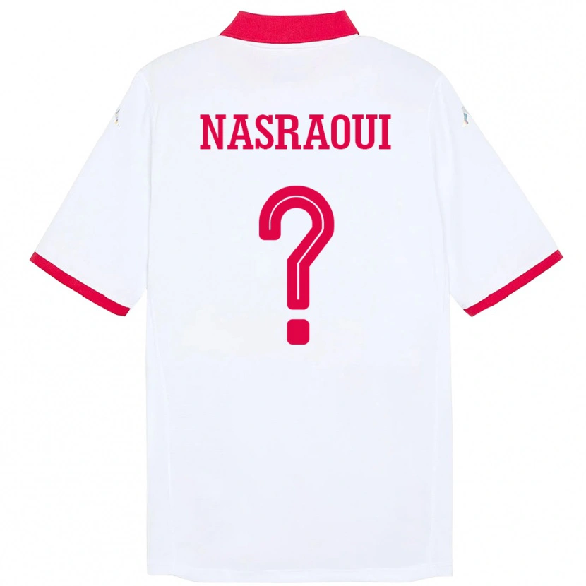 Danxen Damen Tunesien Mohamed Nasraoui #0 Weiß Auswärtstrikot Trikot 24-26 T-Shirt Schweiz