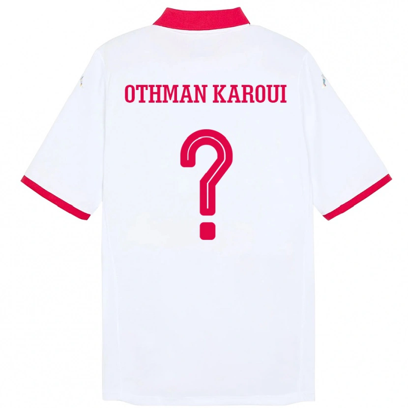 Danxen Damen Tunesien Mohamed Othman Karoui #0 Weiß Auswärtstrikot Trikot 24-26 T-Shirt Schweiz