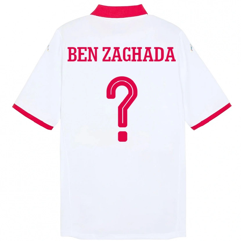 Danxen Damen Tunesien Mohamed Amine Ben Zaghada #0 Weiß Auswärtstrikot Trikot 24-26 T-Shirt Schweiz