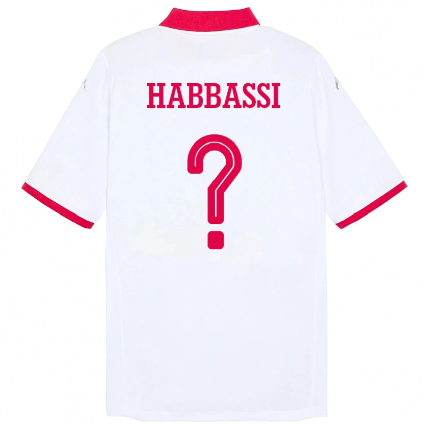 Danxen Damen Tunesien Achref Habbassi #0 Weiß Auswärtstrikot Trikot 24-26 T-Shirt Schweiz