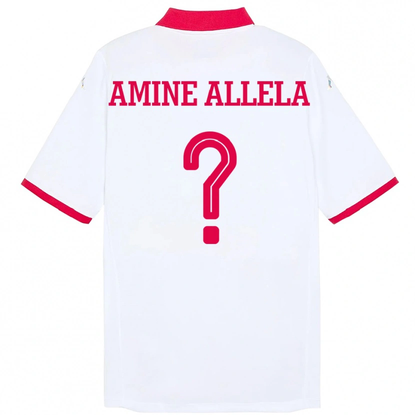 Danxen Damen Tunesien Mohamed Amine Allela #0 Weiß Auswärtstrikot Trikot 24-26 T-Shirt Schweiz
