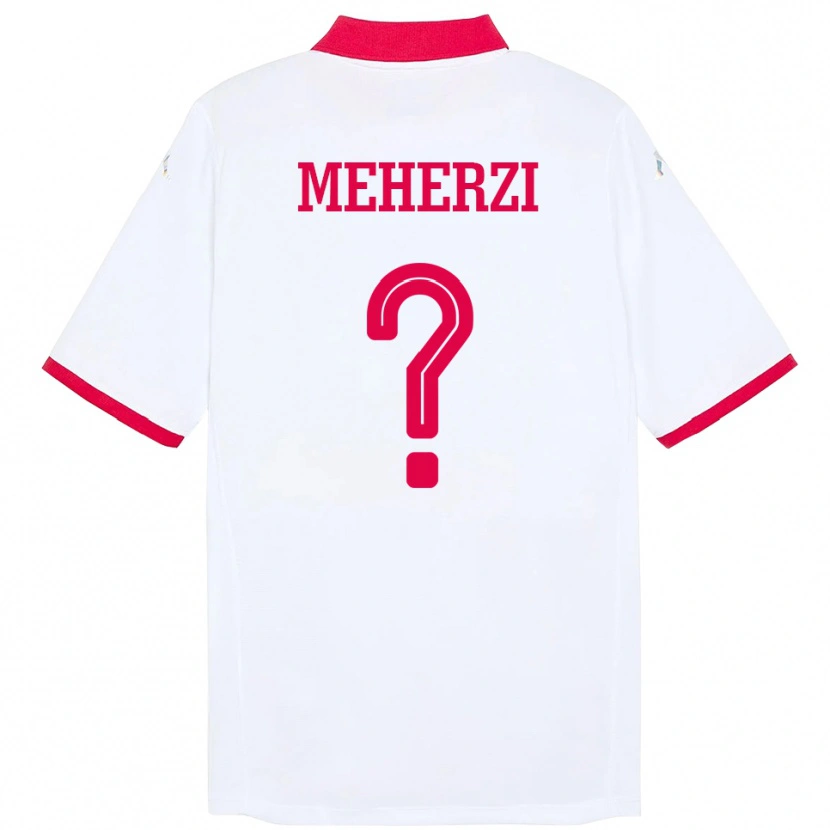 Danxen Damen Tunesien Amenallah Meherzi #0 Weiß Auswärtstrikot Trikot 24-26 T-Shirt Schweiz