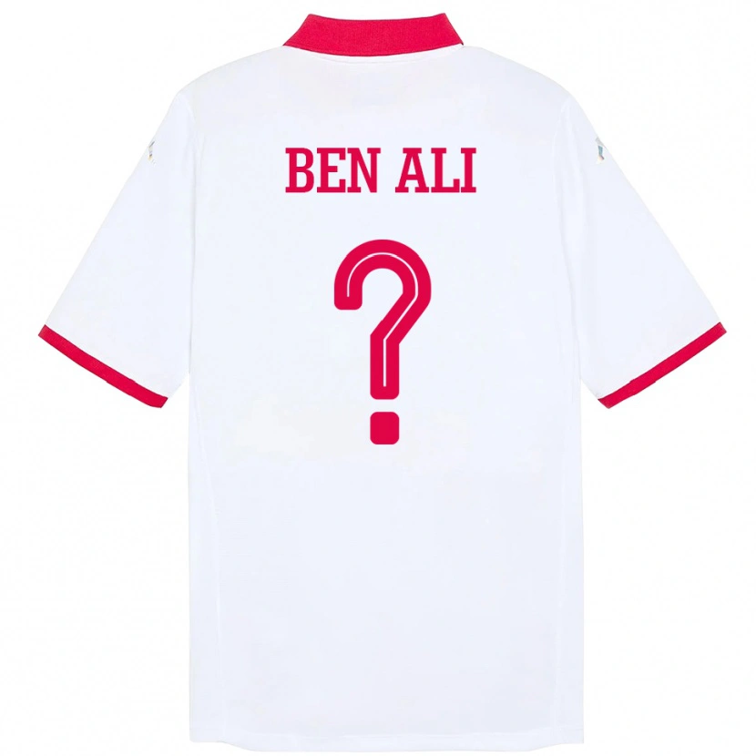 Danxen Damen Tunesien Omar Ben Ali #0 Weiß Auswärtstrikot Trikot 24-26 T-Shirt Schweiz