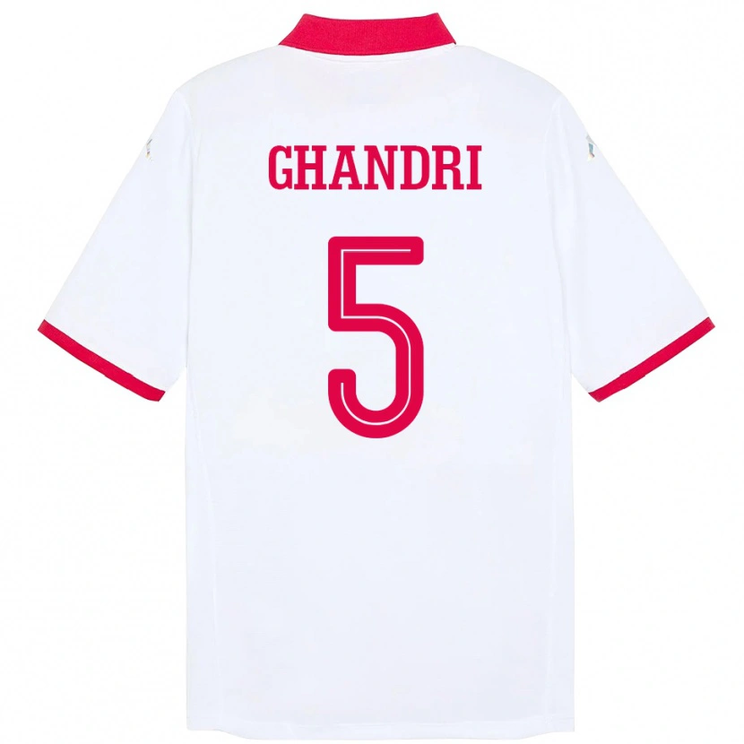Danxen Damen Tunesien Nader Ghandri #5 Weiß Auswärtstrikot Trikot 24-26 T-Shirt Schweiz