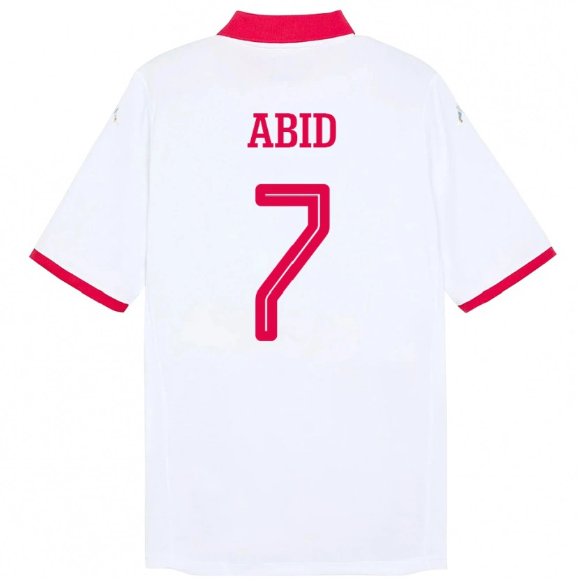 Danxen Damen Tunesien Aziz Abid #7 Weiß Auswärtstrikot Trikot 24-26 T-Shirt Schweiz