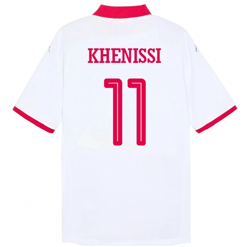 Danxen Damen Tunesien Taha Yassine Khenissi #11 Weiß Auswärtstrikot Trikot 24-26 T-Shirt Schweiz