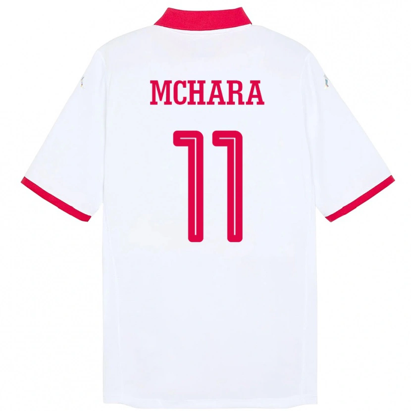 Danxen Damen Tunesien Imen Mchara #11 Weiß Auswärtstrikot Trikot 24-26 T-Shirt Schweiz