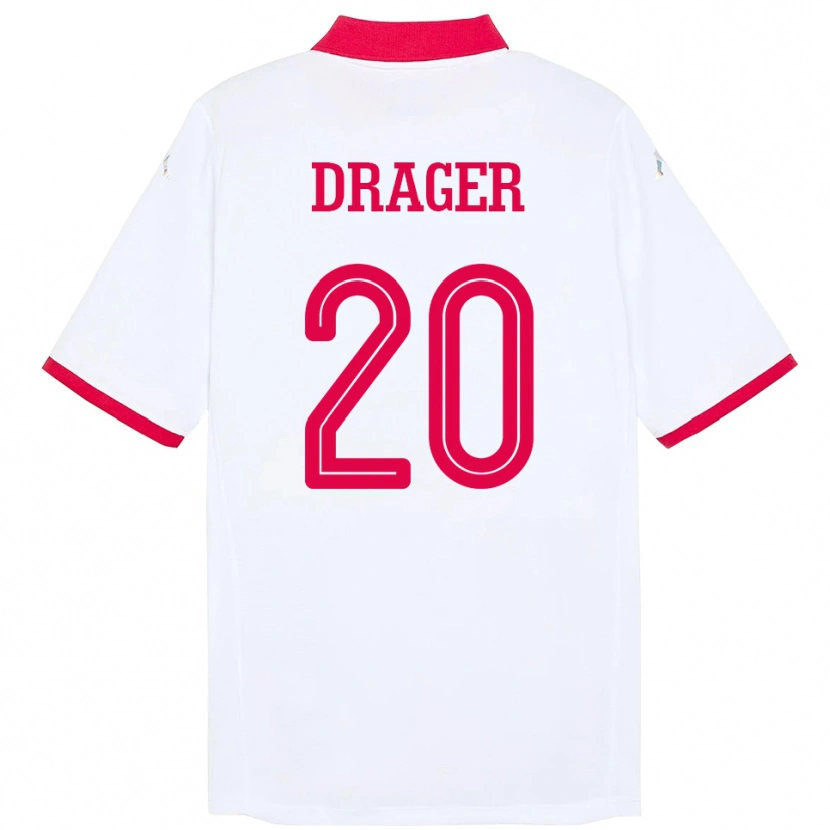 Danxen Damen Tunesien Mohamed Drager #20 Weiß Auswärtstrikot Trikot 24-26 T-Shirt Schweiz