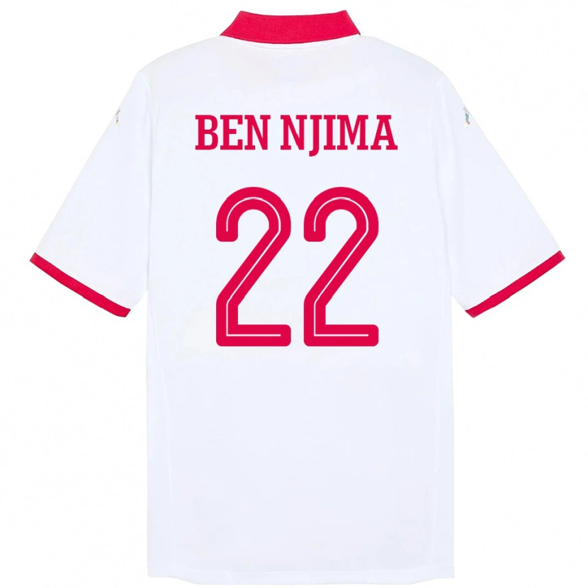 Danxen Damen Tunesien Firas Ben Njima #22 Weiß Auswärtstrikot Trikot 24-26 T-Shirt Schweiz