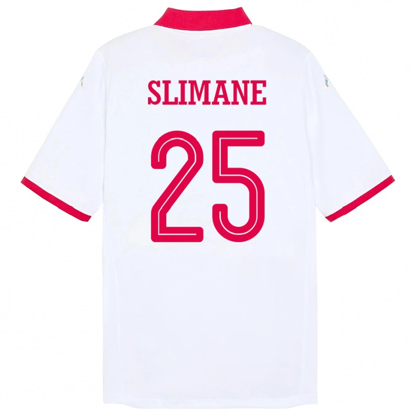 Danxen Damen Tunesien Anis Ben Slimane #25 Weiß Auswärtstrikot Trikot 24-26 T-Shirt Schweiz
