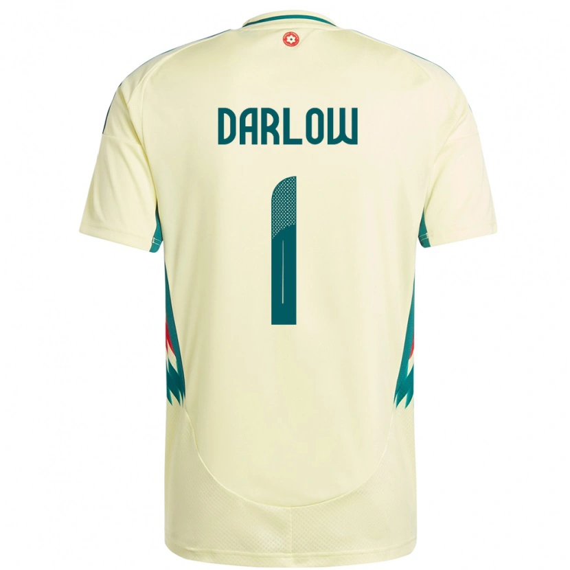 Danxen Damen Wales Karl Darlow #1 Beige Gelb Auswärtstrikot Trikot 24-26 T-Shirt Schweiz