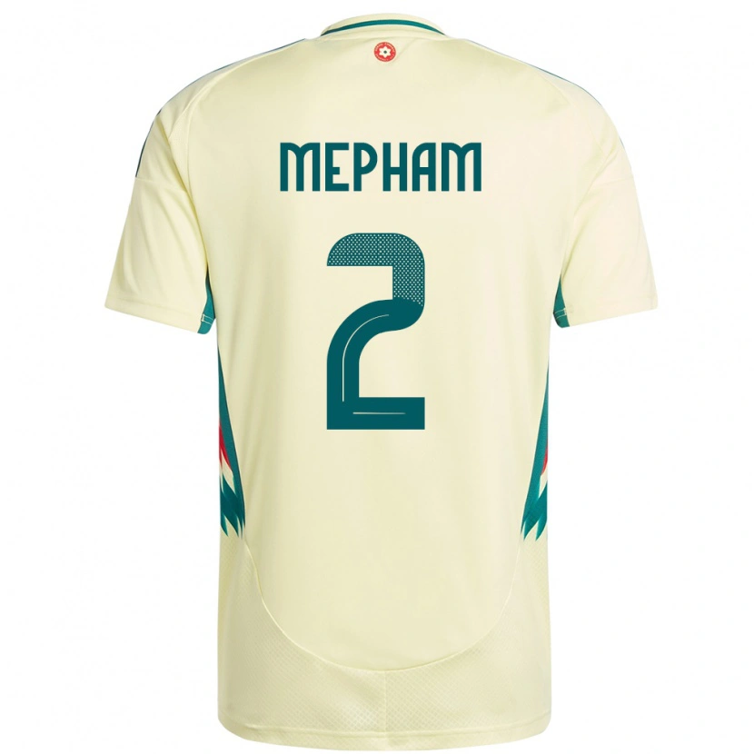Danxen Damen Wales Chris Mepham #2 Beige Gelb Auswärtstrikot Trikot 24-26 T-Shirt Schweiz