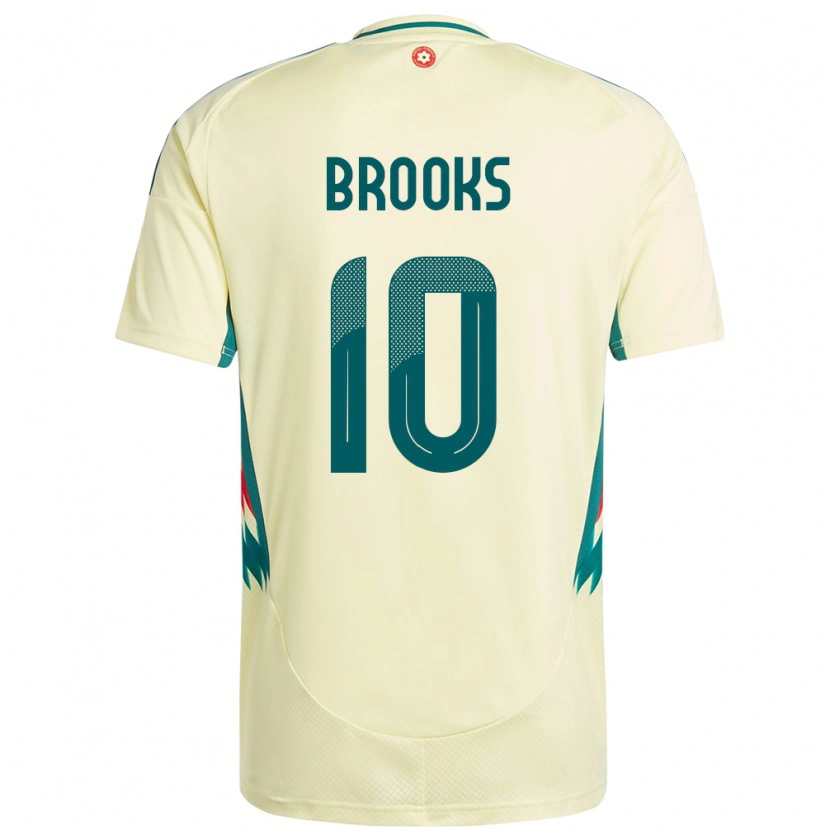 Danxen Damen Wales David Brooks #10 Beige Gelb Auswärtstrikot Trikot 24-26 T-Shirt Schweiz