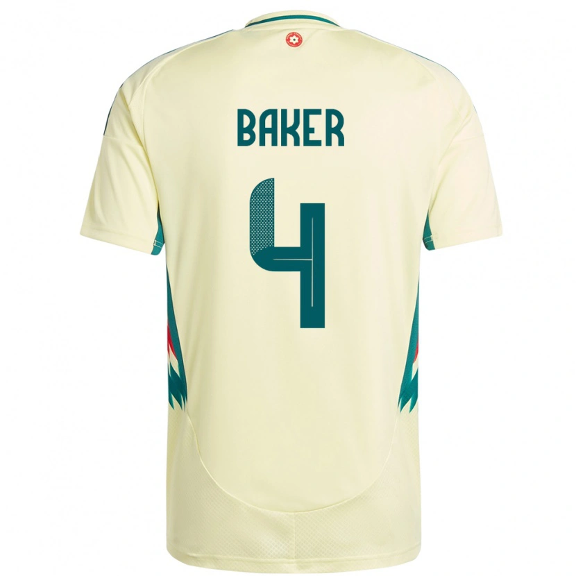 Danxen Damen Wales Matthew Baker #4 Beige Gelb Auswärtstrikot Trikot 24-26 T-Shirt Schweiz