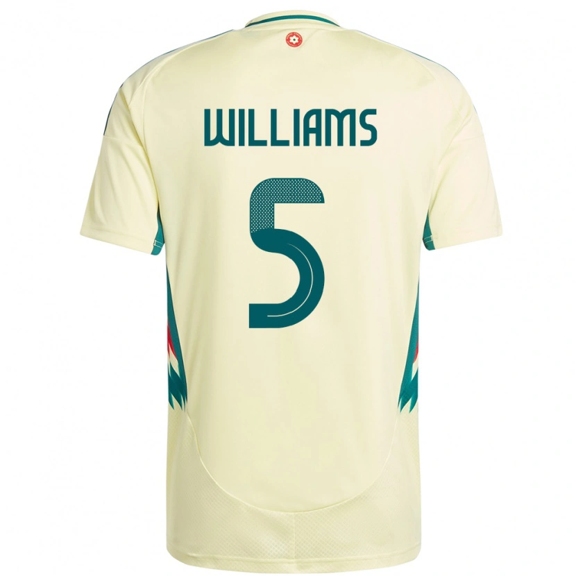 Danxen Damen Wales Ashton Williams #5 Beige Gelb Auswärtstrikot Trikot 24-26 T-Shirt Schweiz
